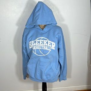 Gildan heavy blend hoodie in blue size M